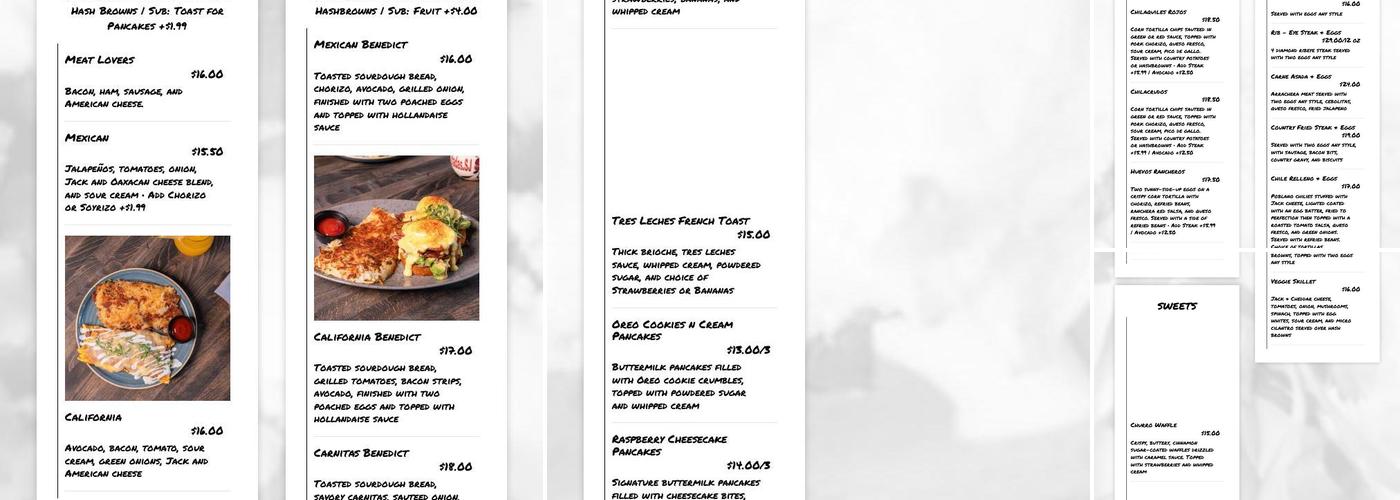 Tostadas Menu