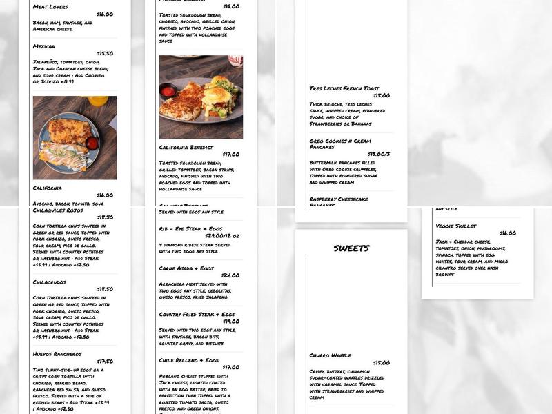 Tostadas Menu