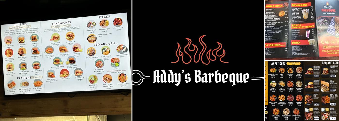 Addy's Barbeque - Baltimore Menu