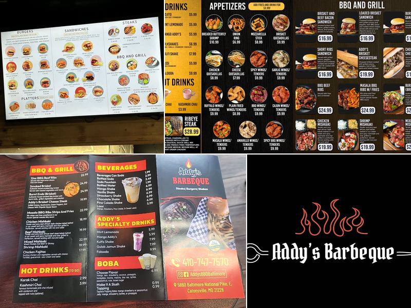 Addy's Barbeque - Baltimore Menu