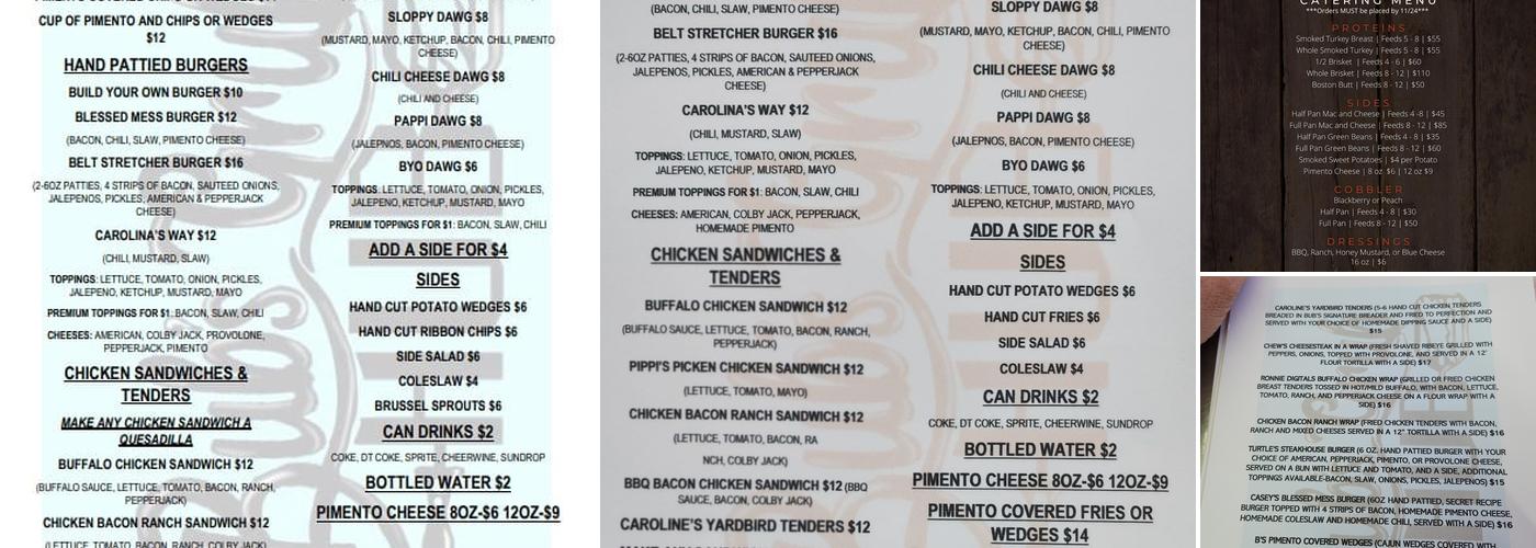 Bub's Grub Hub Menu