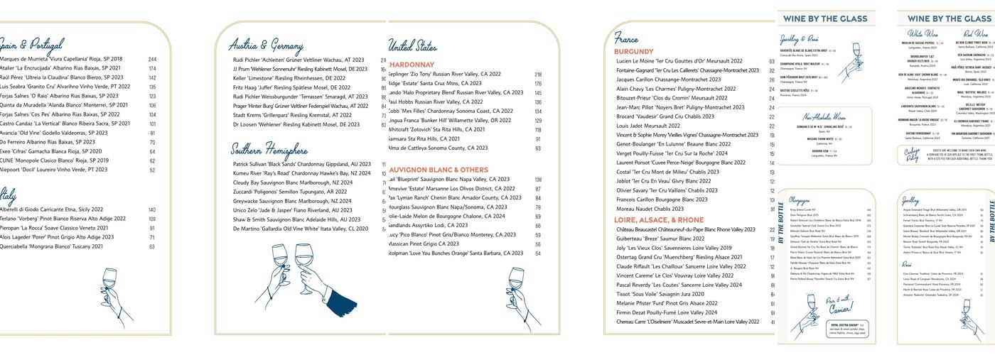 Leluia Hall Menu