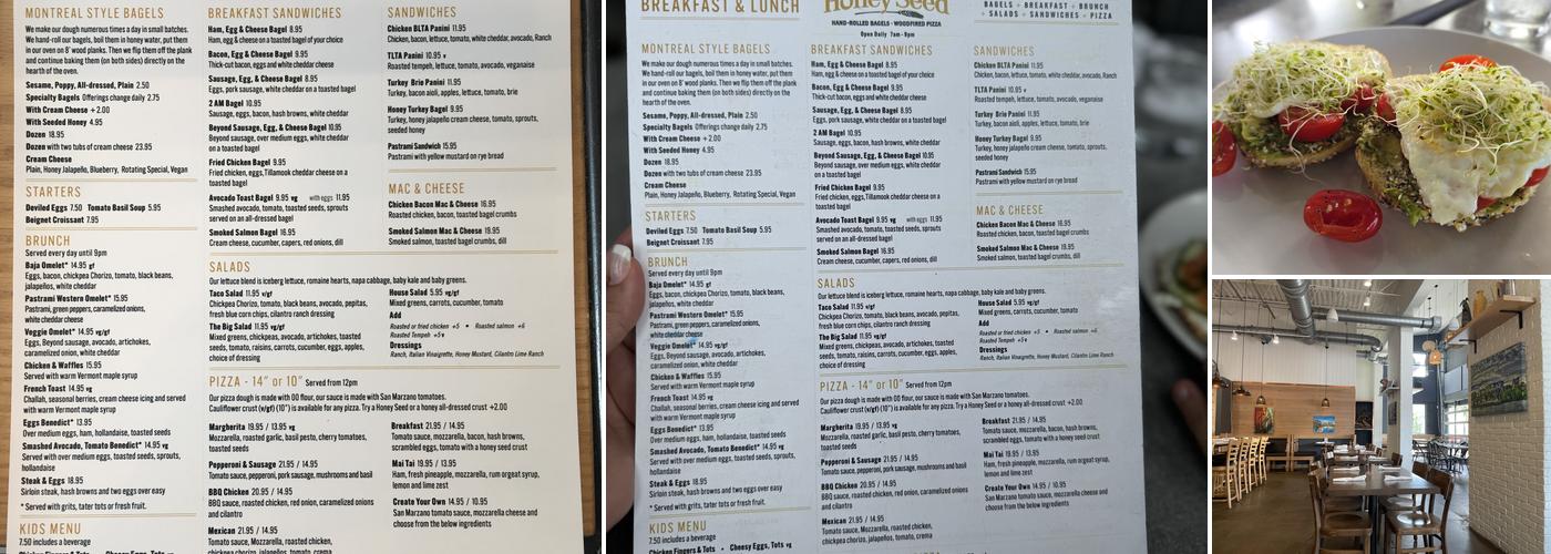 Honey Seed Menu