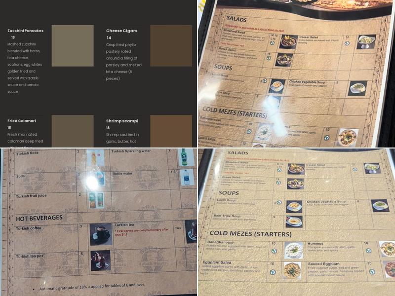 Sara’s Kebab House Menu