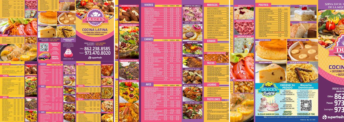 Dulce’s Kitchen Menu