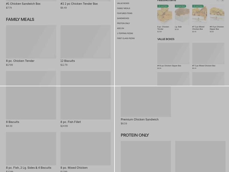 Hangar 54 Pizza Menu