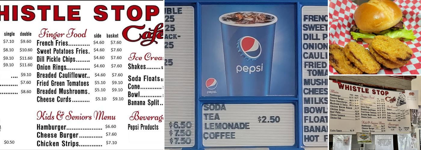 Whistle Stop Cafe Menu