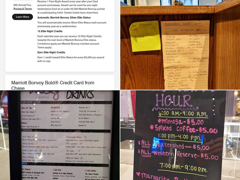 Moxy Columbus Short North Menu