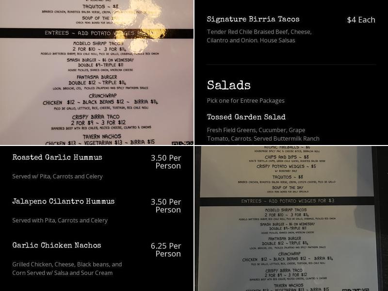 Blackbird Kitchen Menu