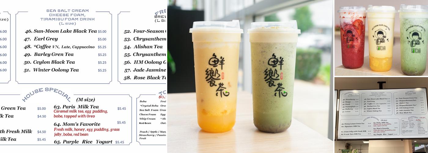 Gotcha Fresh Tea Menu