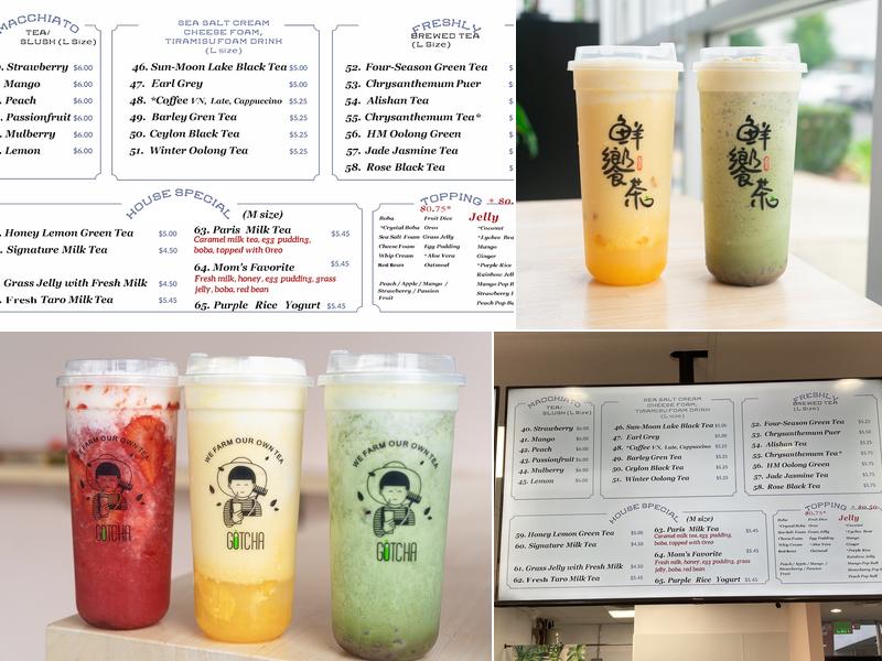 Gotcha Fresh Tea Menu