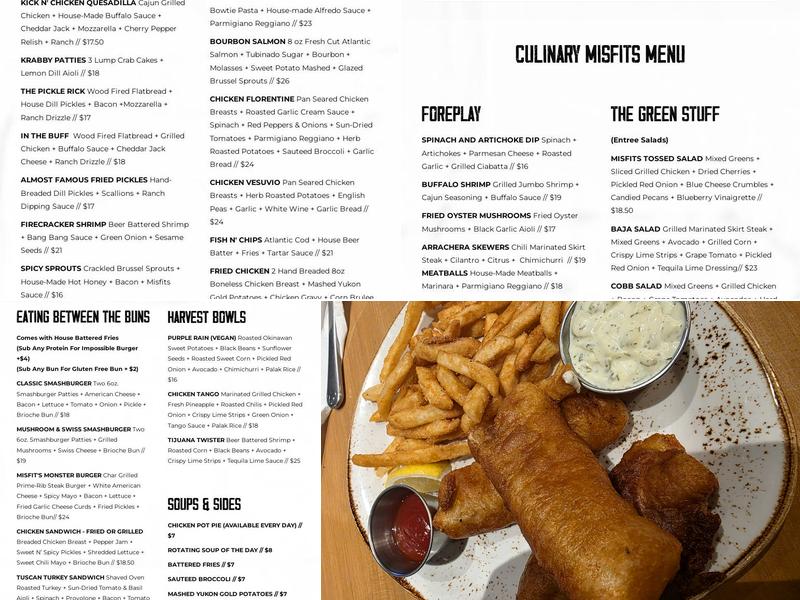 Culinary Misfits Menu