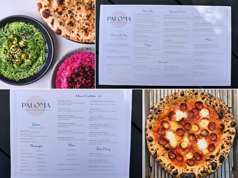 Paloma Venice Menu