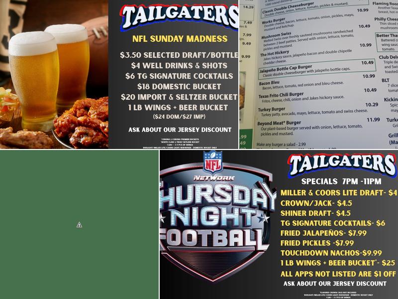 Tailgaters Sports Bar & Grill - Lake Highlands Menu