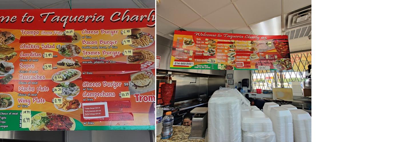 Taqueria Charlys Menu