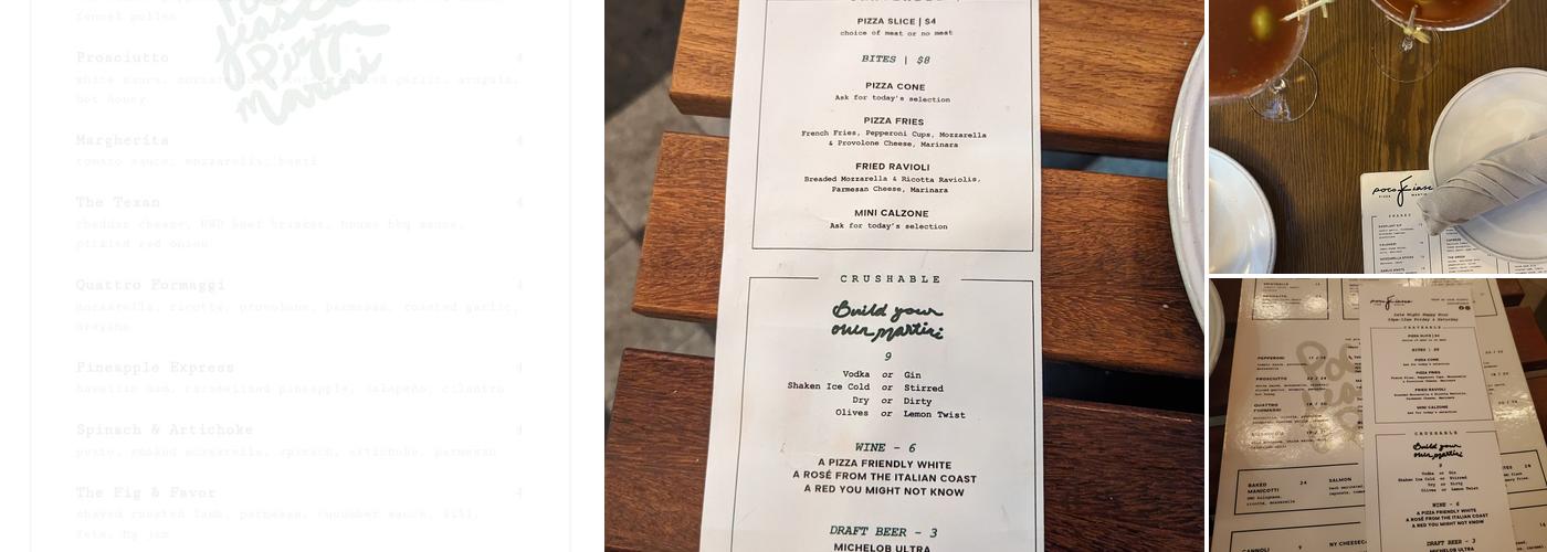 Poco Fiasco Menu