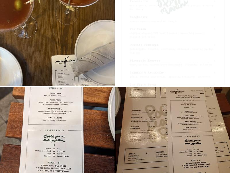 Poco Fiasco Menu