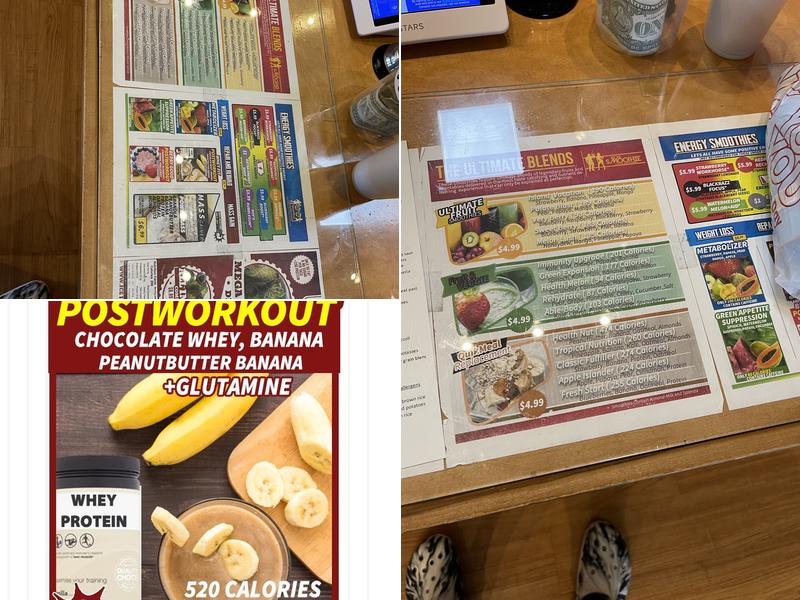 Ice Ice Smoothie Cafe & Supplements Menu