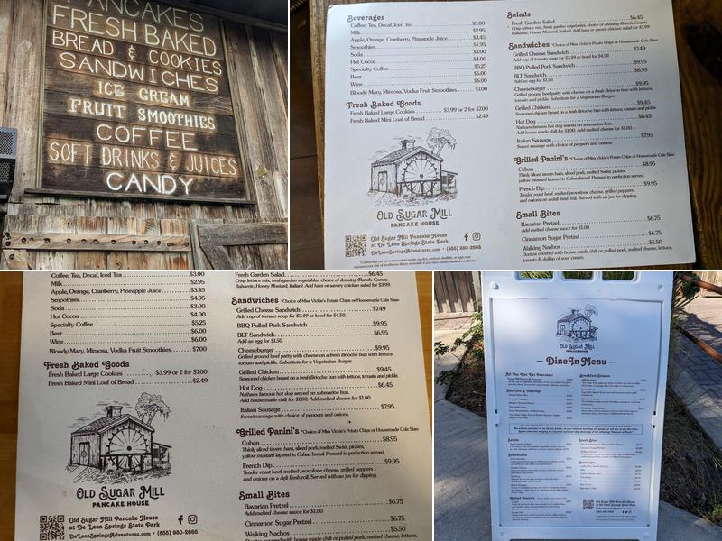 Old Sugar Mill Pancake House Menu