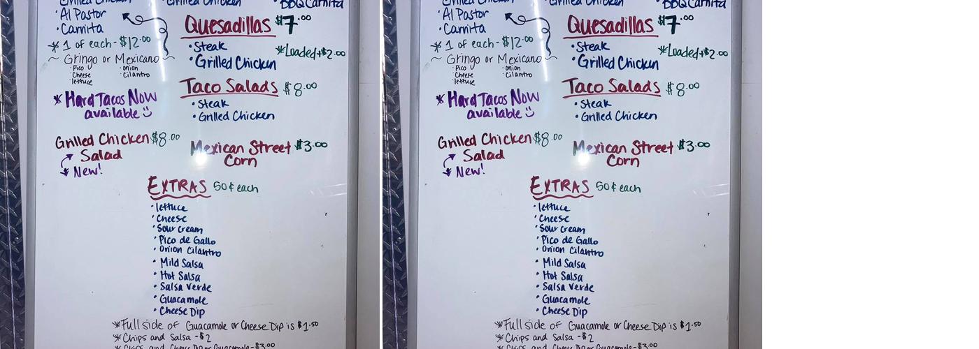 EL TORO TACO TRUCK Menu