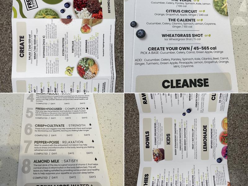 Beyond Juicery + Eatery Menu