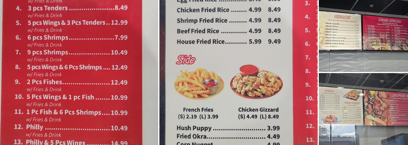 Wing Express Menu