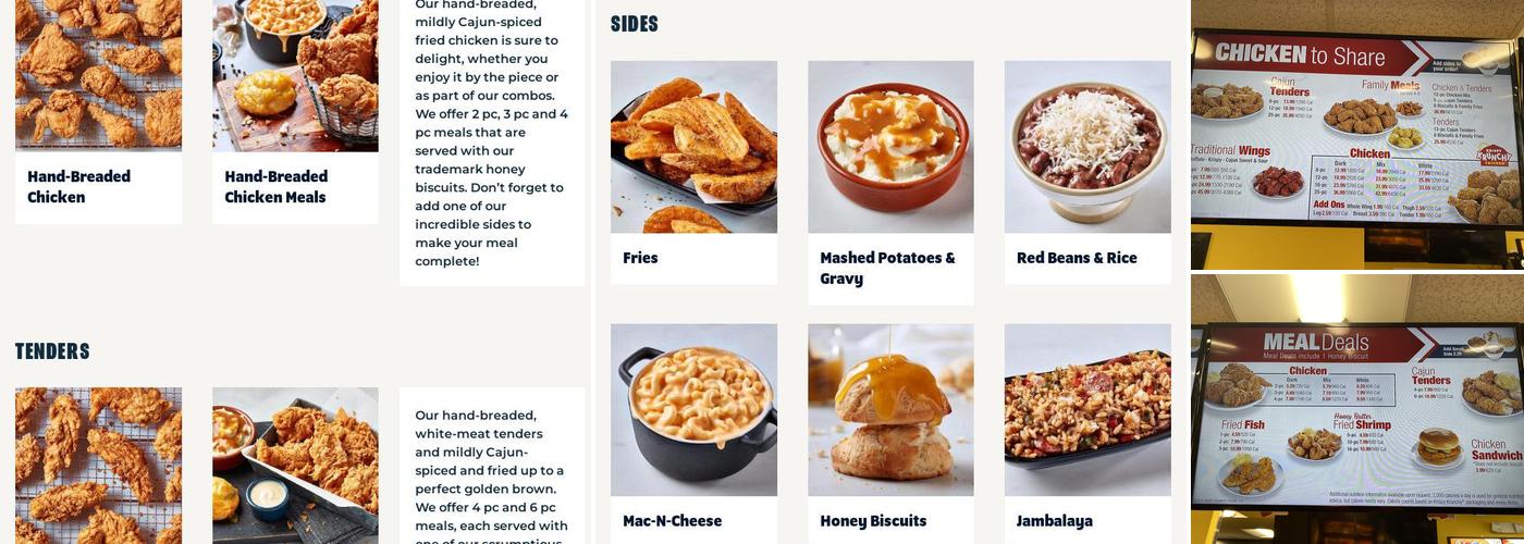 Krispy Krunchy Chicken Menu