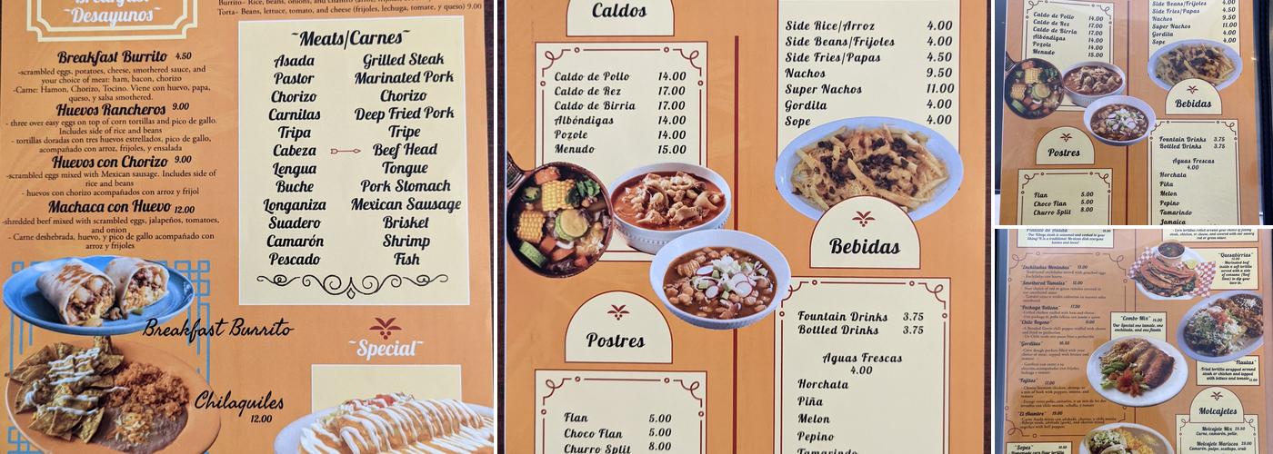 Tacos De Lucca Menu