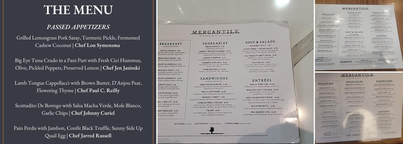 Mercantile Dining & Provisions Menu