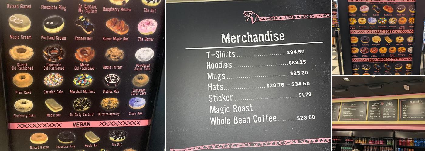 Voodoo Doughnut Menu