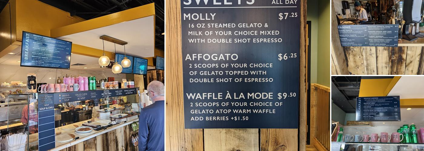 True Blue Coffee & Gelato Menu