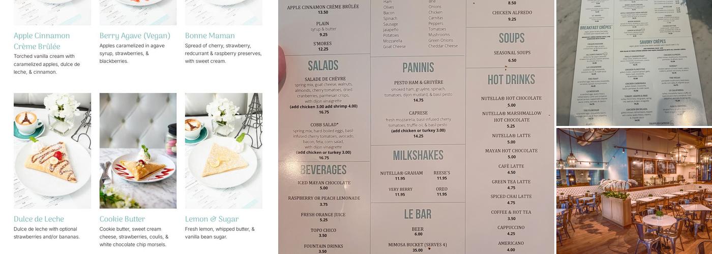 Sweet Paris Crêperie & Café Menu
