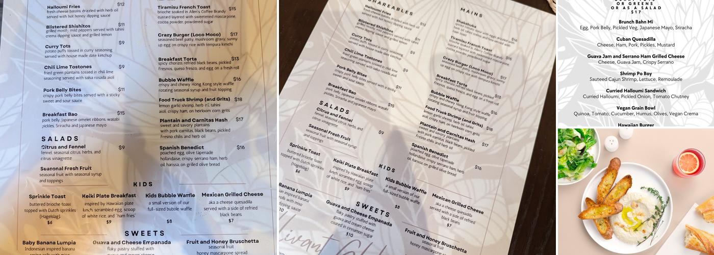 Gallivant Global Eatery Menu