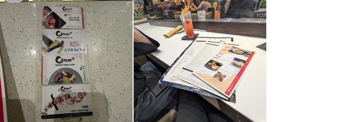 Fumi Hibachi and Sushi Menu