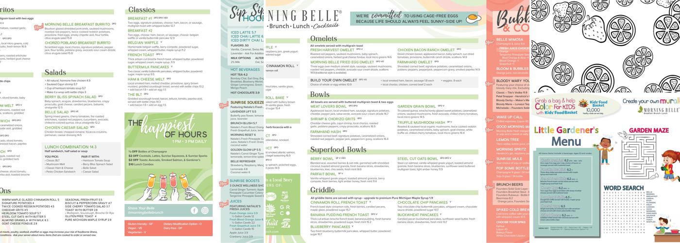 Morning Belle Menu