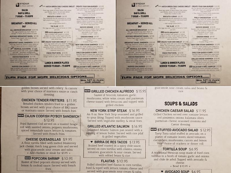 Salsa Bar & Grill Menu