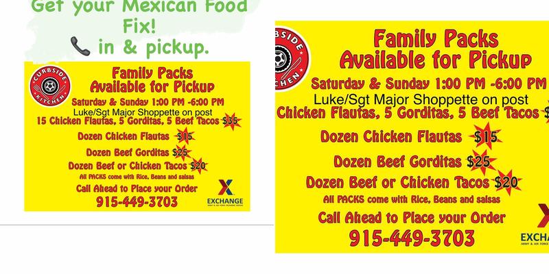 Curbside Kitchen Menu