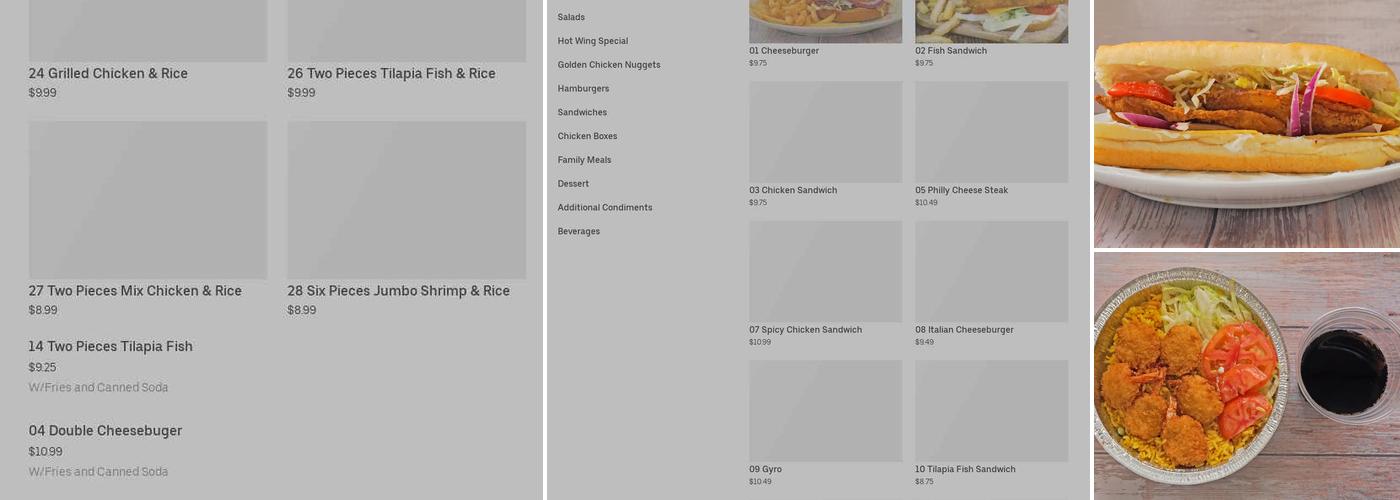 Faija Fried Chicken Deli & Grocery Menu