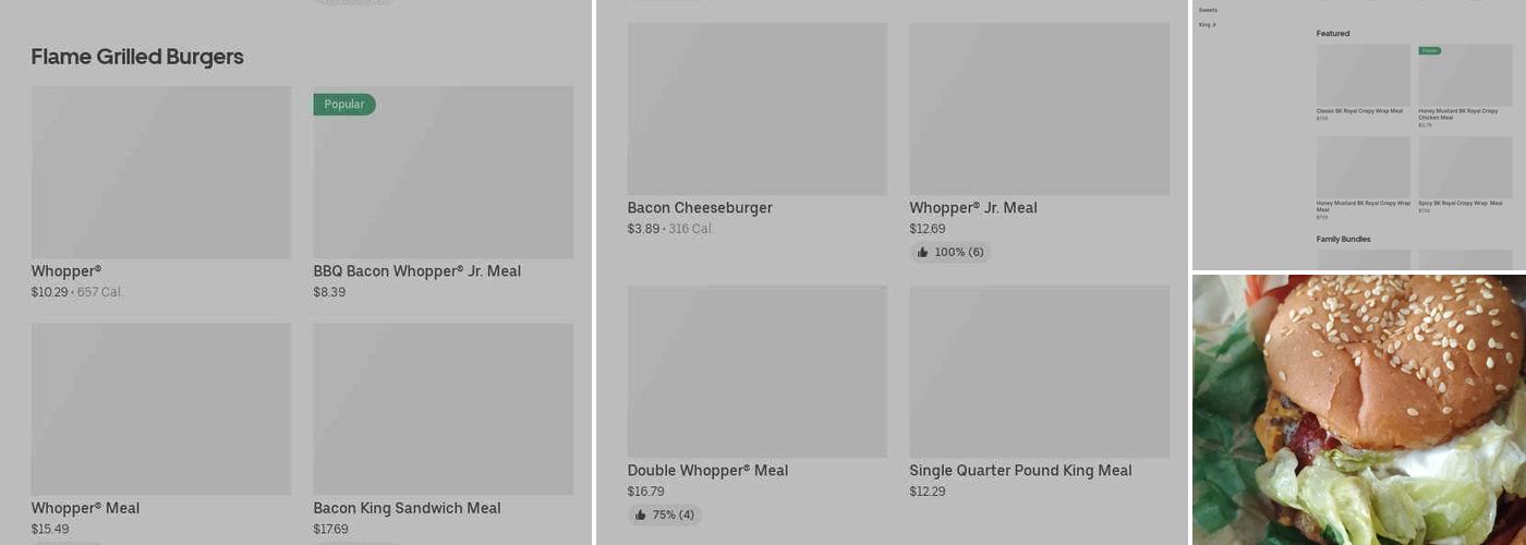Burger King Menu