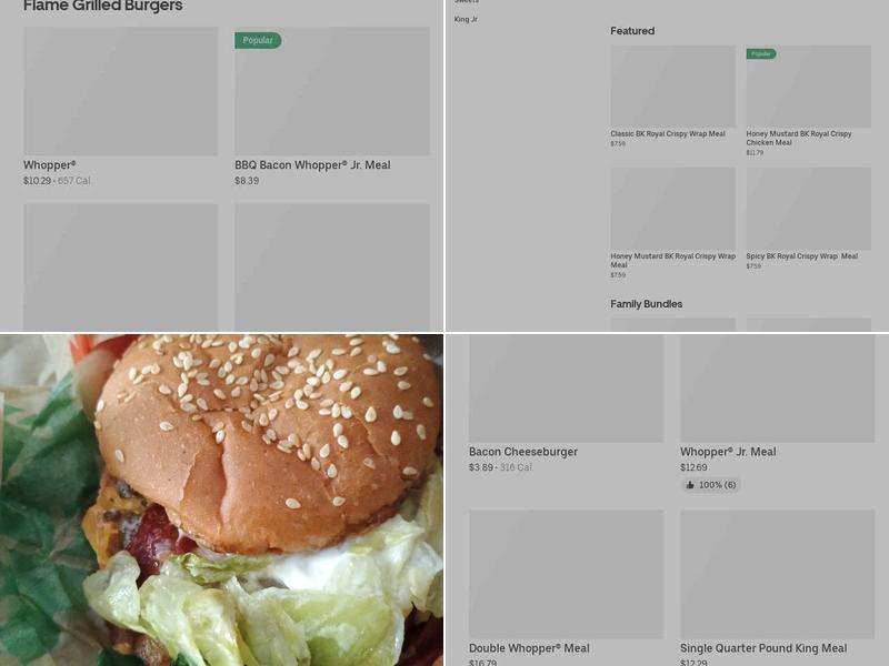 Burger King Menu