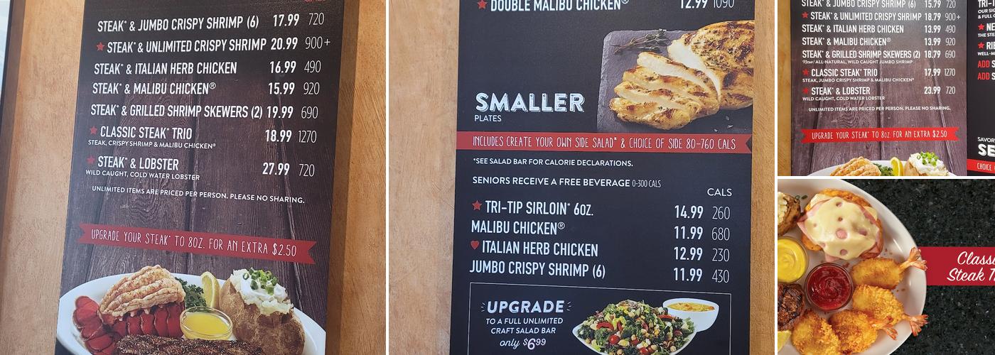 Sizzler Menu