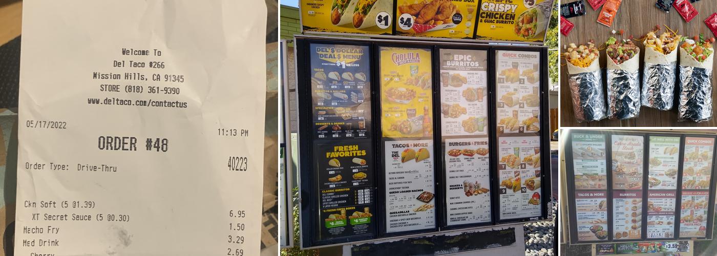 Del Taco Menu