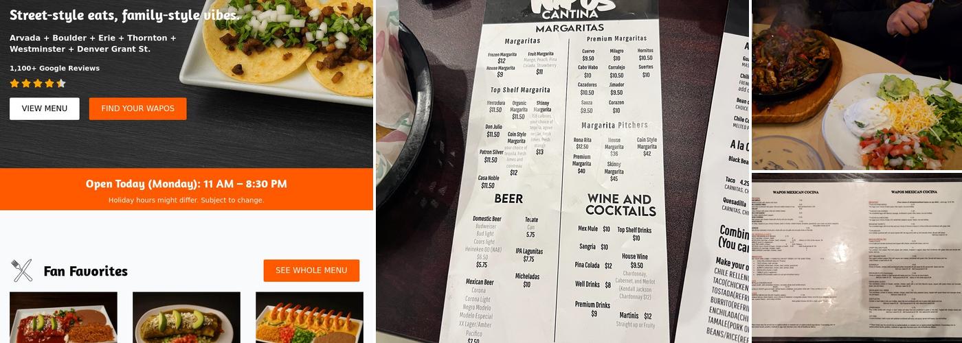Wapos Menu