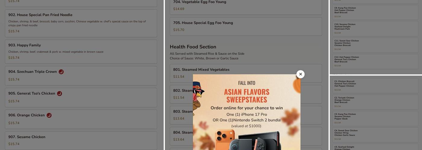 Great Wall Express Menu