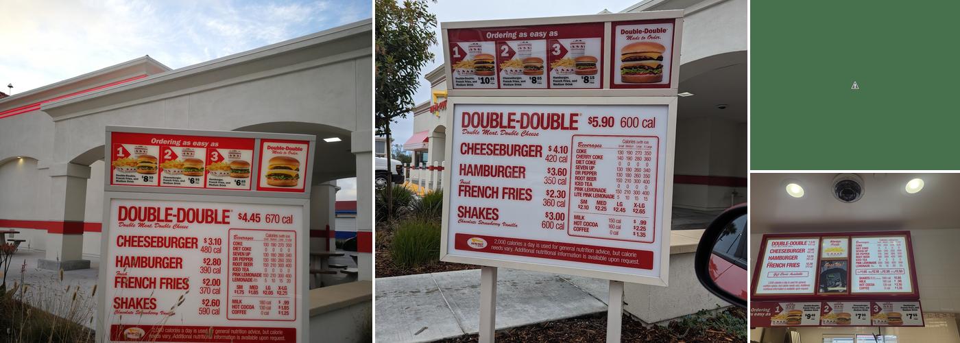 In-N-Out Burger Menu