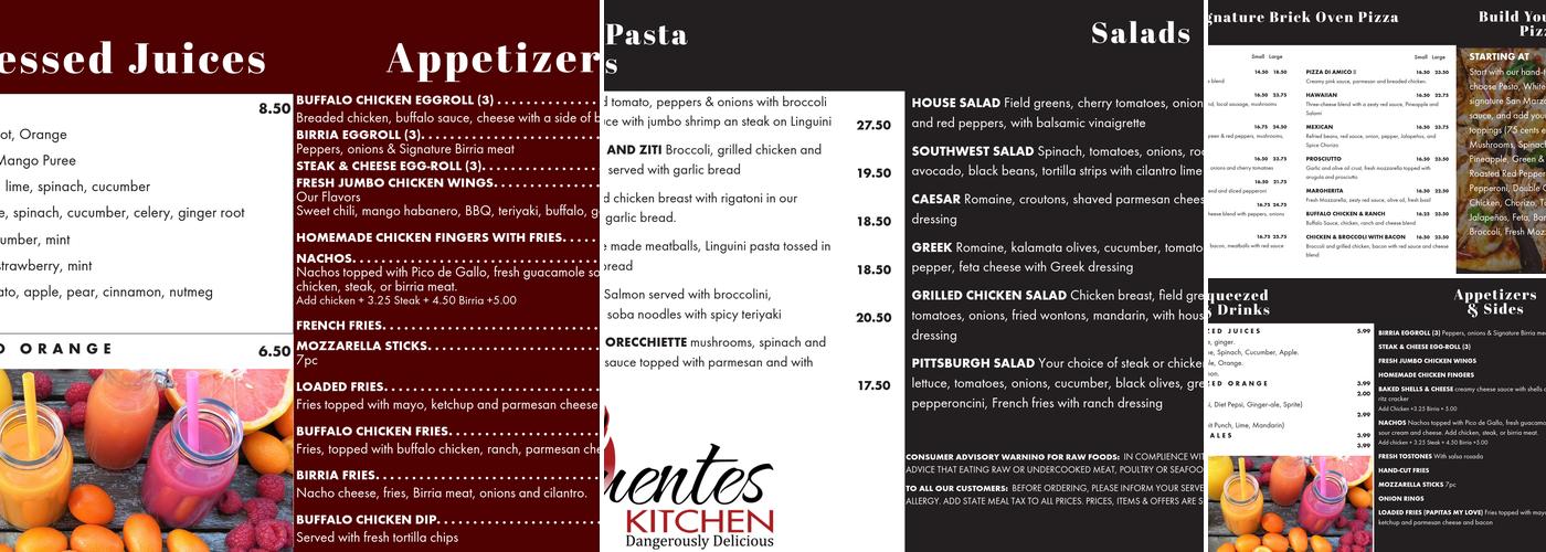 Fuentes Kitchen Menu