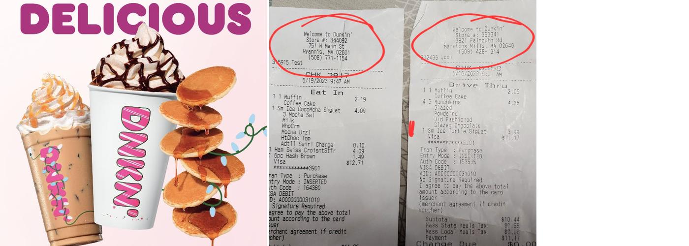 Dunkin' Menu