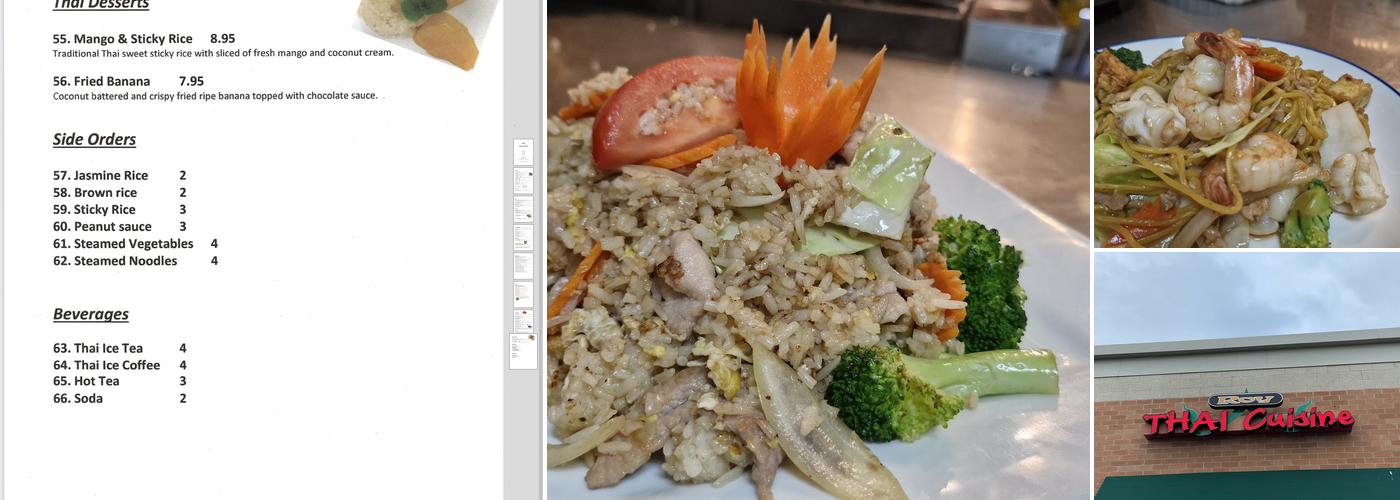 Roy Thai Cuisine Menu