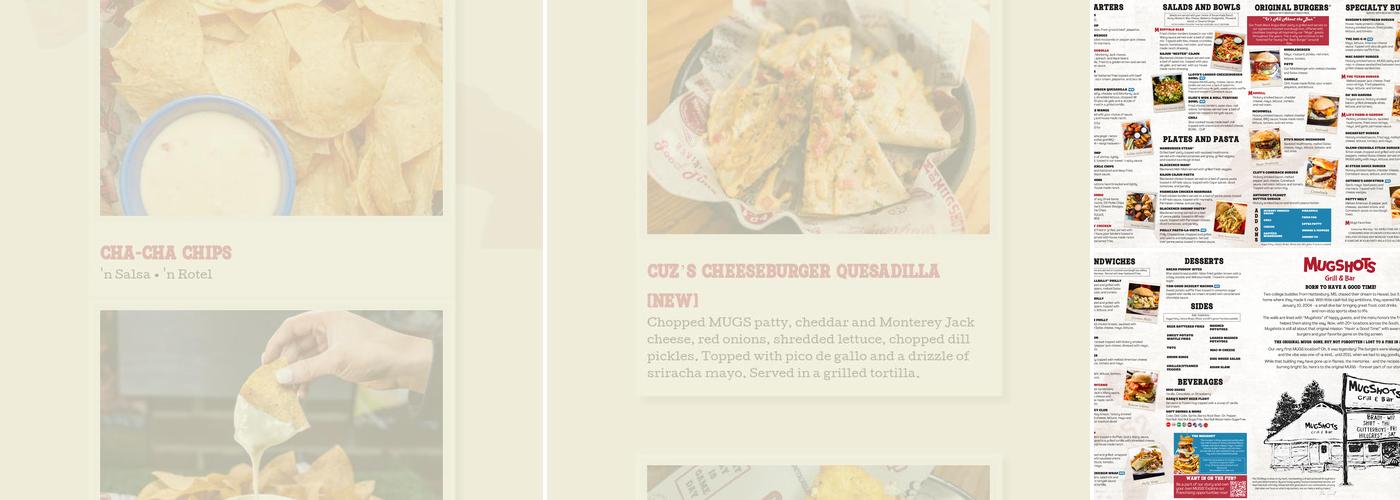 Mugshots Grill and Bar - Florence, AL Menu