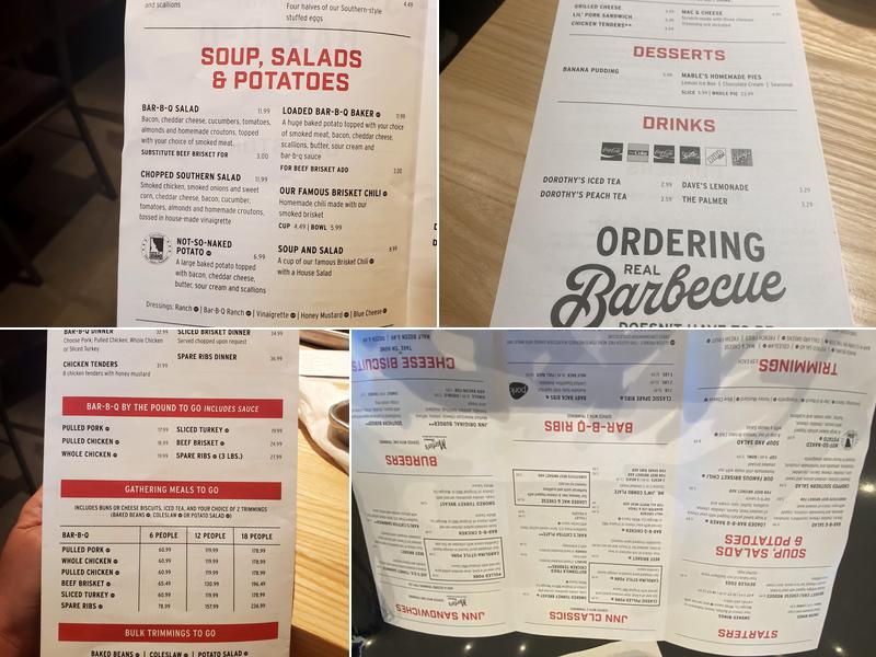 Jim 'N Nick's Bar-B-Q Menu